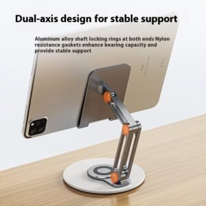 Premium Adjustable Phone & Tablet Stand – 360° Rotating Design