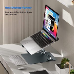 Adjustable Aluminum Laptop Stand – Ergonomic & Foldable