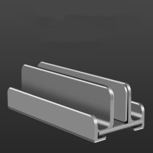 Aluminum Vertical Laptop Stand – Space-Saving Desk Organizer